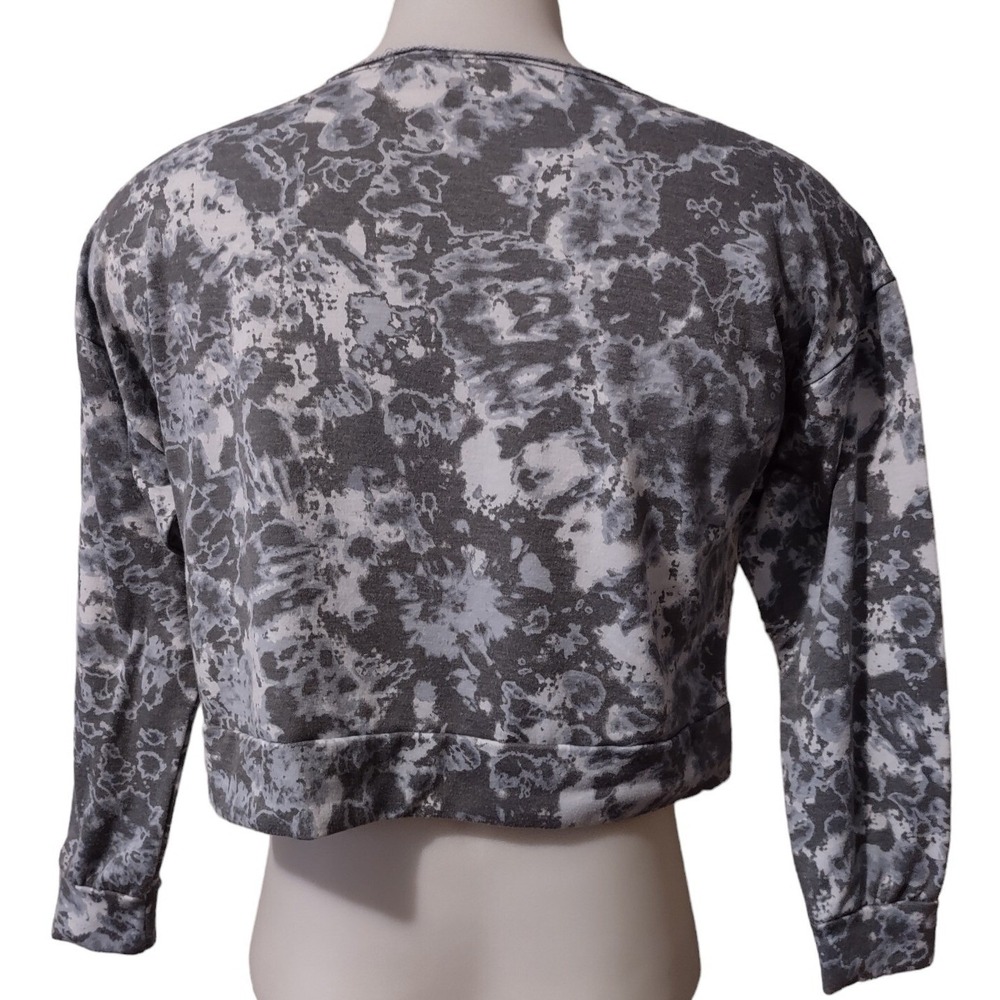 Jenni Intimates Sweatshirt S Women Tie Dye Cropped Grunge Cozy Sleepwear Bold - Picture 10 of 12